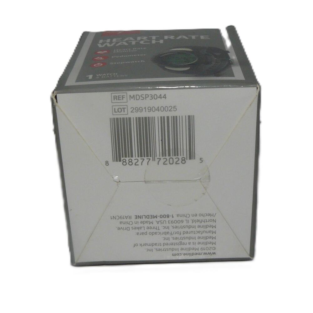 Medline MDSP3044 Heart Rate Watch Activity Tracker Pedometer Stopwatch Black NIB - Picture 5 of 5